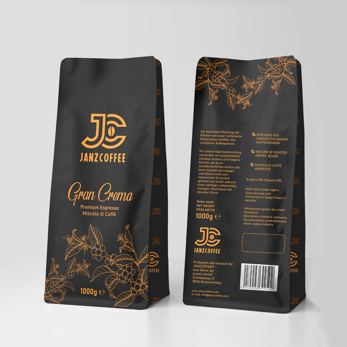 JANZCOFFEE® Gran Crema 1000g